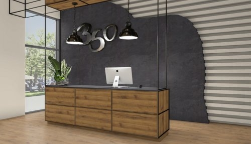 ЛМДФ Дуб Шерман коньяк коричневый