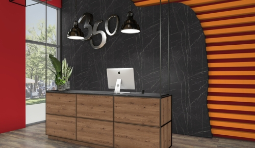 Бумажно-слоистый пластик Камень Пьетра Гриджиа черный