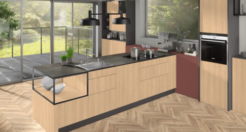 Столешница из компакт плиты Керамика антрацит ЭГГЕР