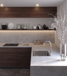 Столешница Бетон серый