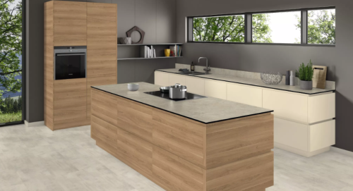 Столешница из компакт плиты Керамика Тессина крем ЭГГЕР